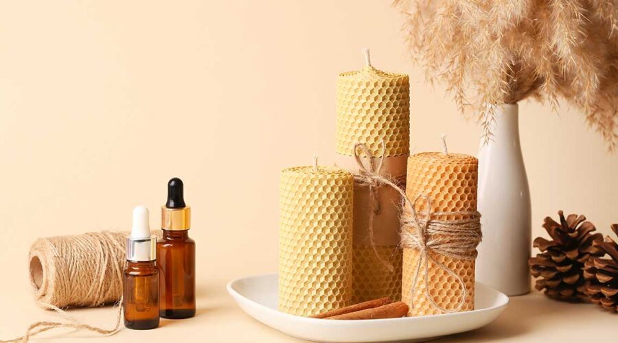 Homemade Beeswax candle recipe